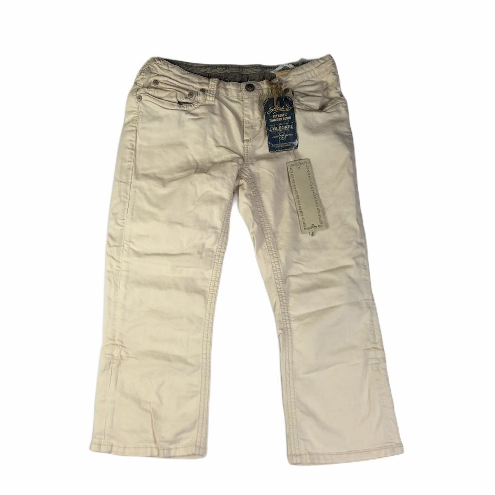 Stitch's Cherokee Cream Cropped Mini Flare Jeans